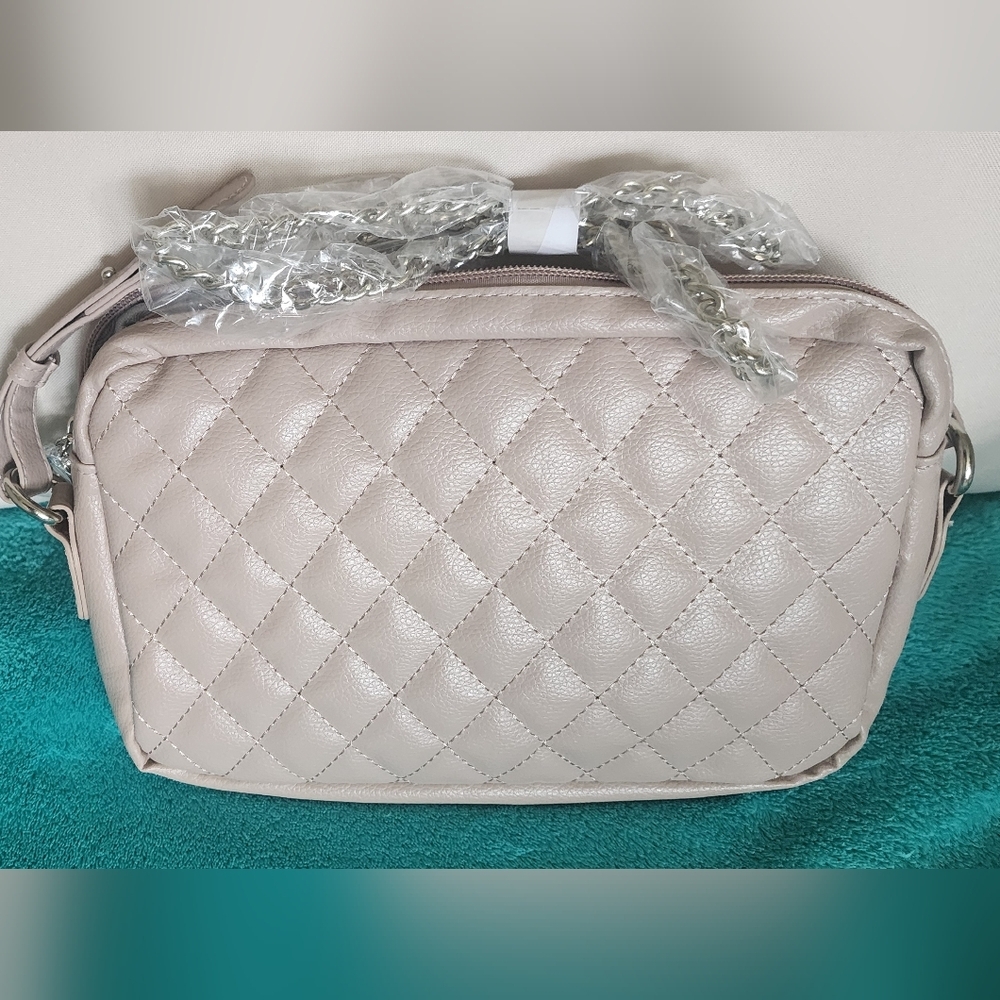 Bella Russo Beige Chain Strap Shoulder Crossbody Purse NWOT - Picture 2 of 12